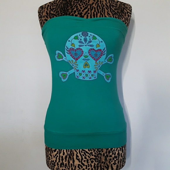 skull tube top